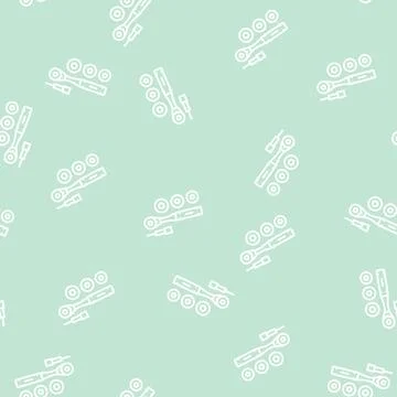 Socket wrench tool line seamless pattern Stock Illustration
