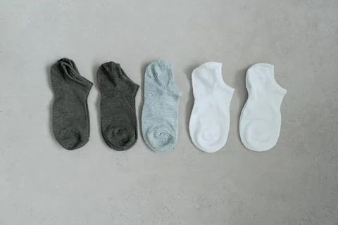 Socks arranged in line Foto stock