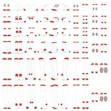 Socks Bundle - Vector Template Mockup Stock Illustration