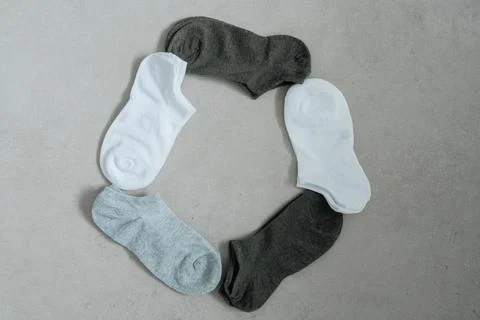 Socks circle flat lay Фото