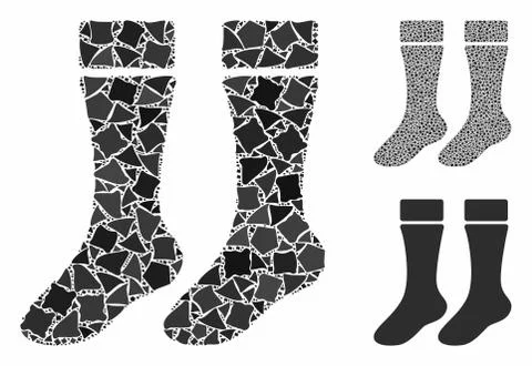 Socks Composition Icon of Bumpy Parts Stock Illustration