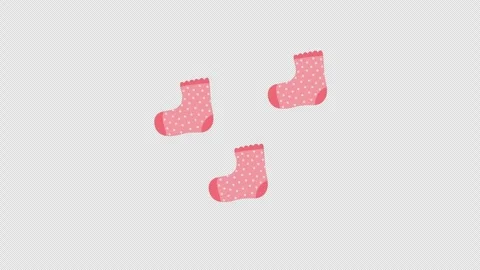 Socks concept icon loop animation video with alpha channel Stock Footage 277177942