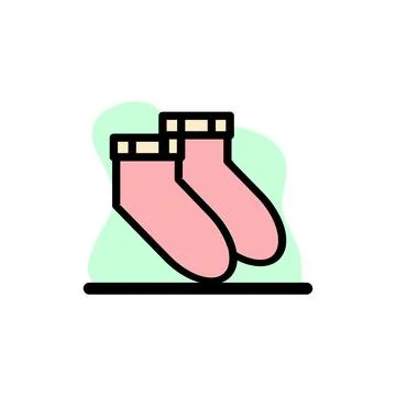 Socks Conceptual Vector Icon Design Illustration Stock Illustration