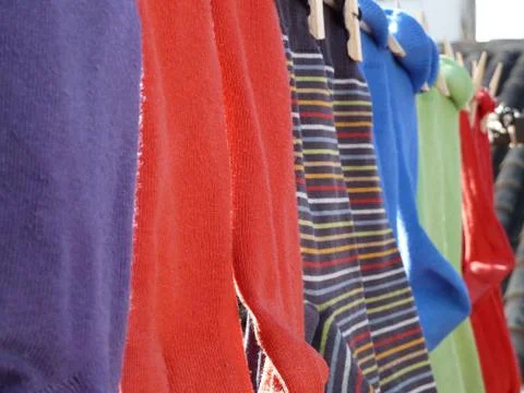 Socks dryjng Stock Photos