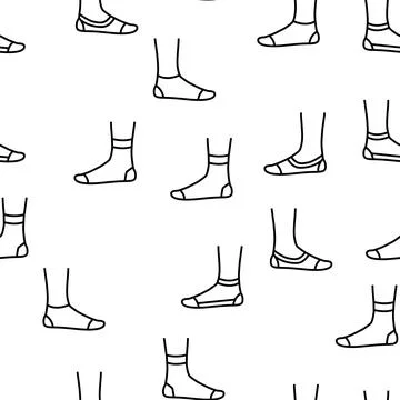 Socks Fabric Accessory Vector Seamless Pattern Stock Illustration