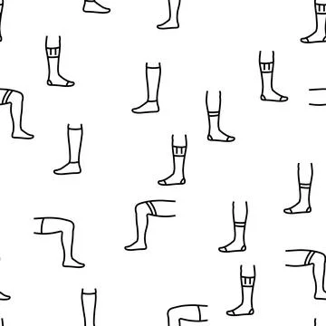 Socks Fabric Accessory Vector Seamless Pattern Stock Illustration