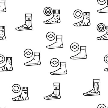Socks Fabric Accessory Vector Seamless Pattern Illustrazione stock