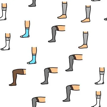 Socks Fabric Accessory Vector Seamless Pattern Stock Illustration