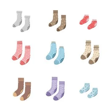 Socks hand drawn vector illustration Stock Illustration