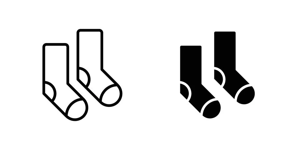 Socks icon for design projects and web UI Stock Illustration