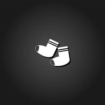 Socks icon flat. Stock Illustration