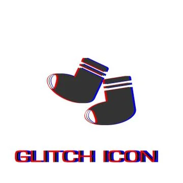 Socks icon flat. Stock Illustration