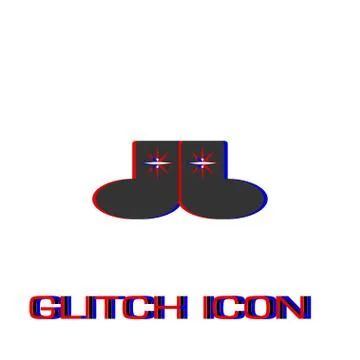 Socks icon flat. Stock Illustration