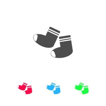 Socks icon flat. Stock Illustration