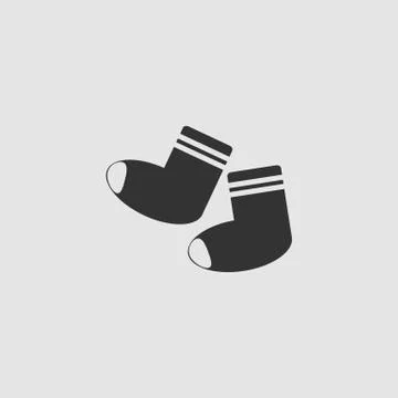 Socks icon flat. Stock Illustration