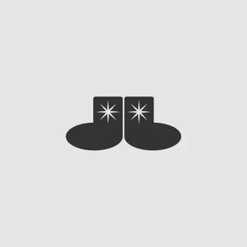 Socks icon flat. Stock Illustration