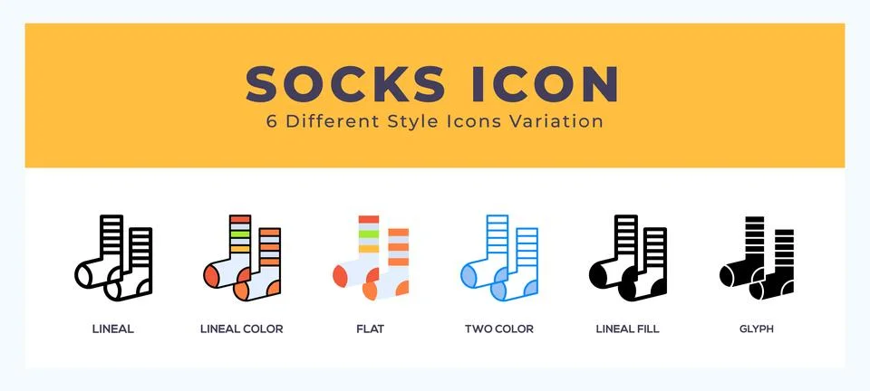 Socks icon set. Design elements for logo 库存插图