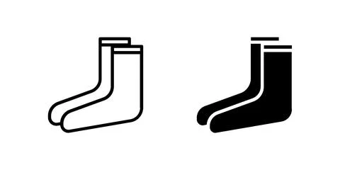 Socks icon set. Suitable for e-commerce websites, fashion apps, and online .. Illustrazione stock