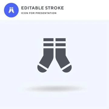 Socks icon vector, filled flat sign, solid pictogram isolated on white, logo  Stock Illustration