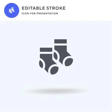 Socks icon vector, filled flat sign, solid pictogram isolated on white, logo Stock Illustration