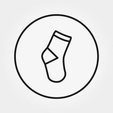 Socks. Icon. Vector illustration. Editable Thin line Stock Illustration