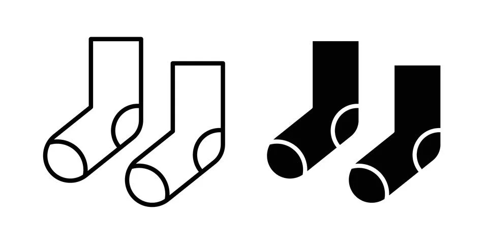 Socks icon vector, symbol, logo illustrations イラスト素材