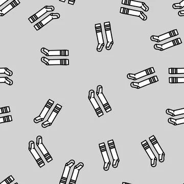 Socks japanese school vector seamless pattern Stock Illustration
