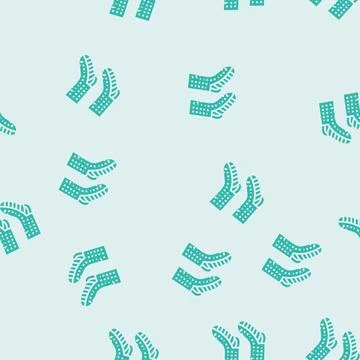 Socks knitting wool glyph seamless pattern Stock Illustration