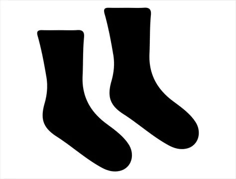 Socks pair silhouette vector art Stock Illustration