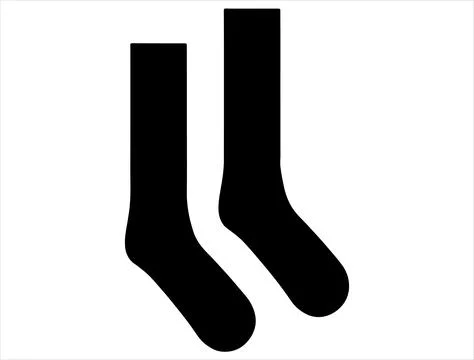 Socks pair silhouette vector art Stock Illustration