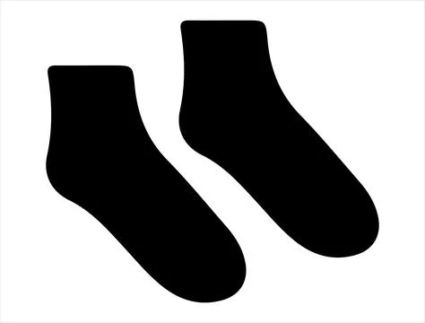 Socks pair silhouette vector art Stock Illustration