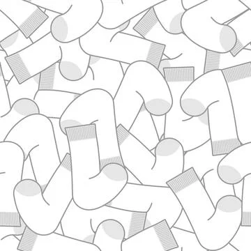 Socks pattern seamless. Sock background. Ornament of kids fabric Stock Illustration