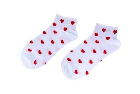 Socks with pattern on white Stock Photos