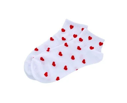 Socks with pattern on white Stock Photos