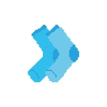 Socks pixel art. Sock 8 bit. pixelated vector illustration Stock Illustration
