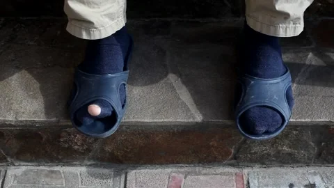 Socks of a poor man. Stock Footage 130225083