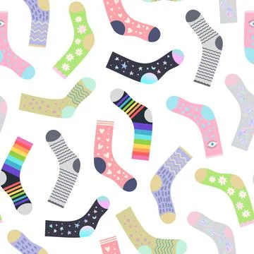 Socks seamless pattern Stock Illustration