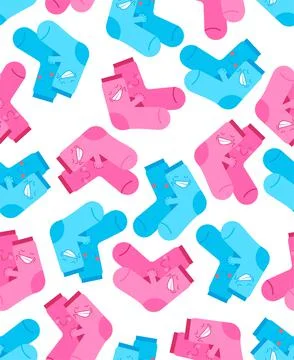 Socks sex pattern seamless. Sock intercourse background. Socks reproduction t Stock Illustration