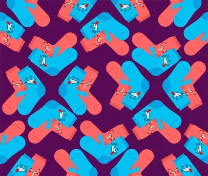 Socks sex pattern seamless. Sock intercourse background. Socks reproduction t Stock Illustration