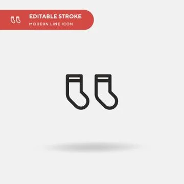 Socks Simple vector icon. Illustration symbol design template for web mobile  Stock Illustration