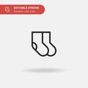 Socks Simple vector icon. Illustration symbol design template for web mobile  Stock Illustration