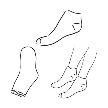 Socks sketch icon for web, mobile and infographics. Hand drawn Socks icon. So Stock Illustration