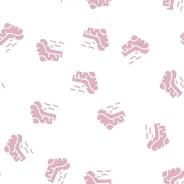Socks smell glyph vector seamless pattern sign Stock Illustration