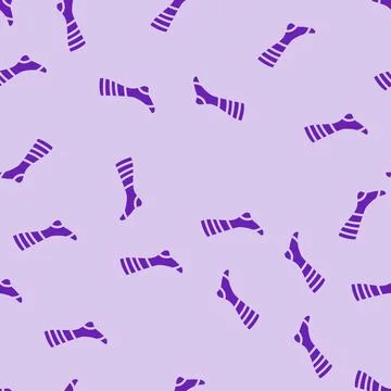 Socks snowboard glyph vector seamless pattern Stock Illustration
