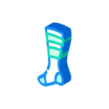 Socks snowboard isometric icon vector illustration Stock Illustration