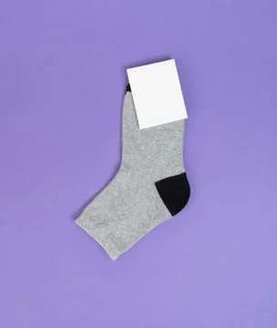 Socks with white label Foto stock