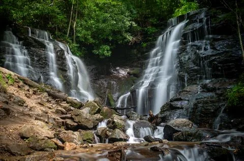 Soco Falls long exposure Stock Photos