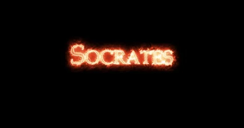Socrates written with fire. Loop Stock Footage 128878101