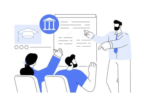 Socratic method isolated cartoon vector illustrations. Ilustración de archivo