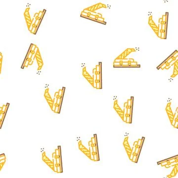 Sod peat collector machine vector seamless pattern イラスト素材